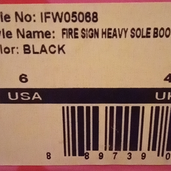 Iron Fist Fire Sign Heavy Sole Boots - Picture 8 of 9